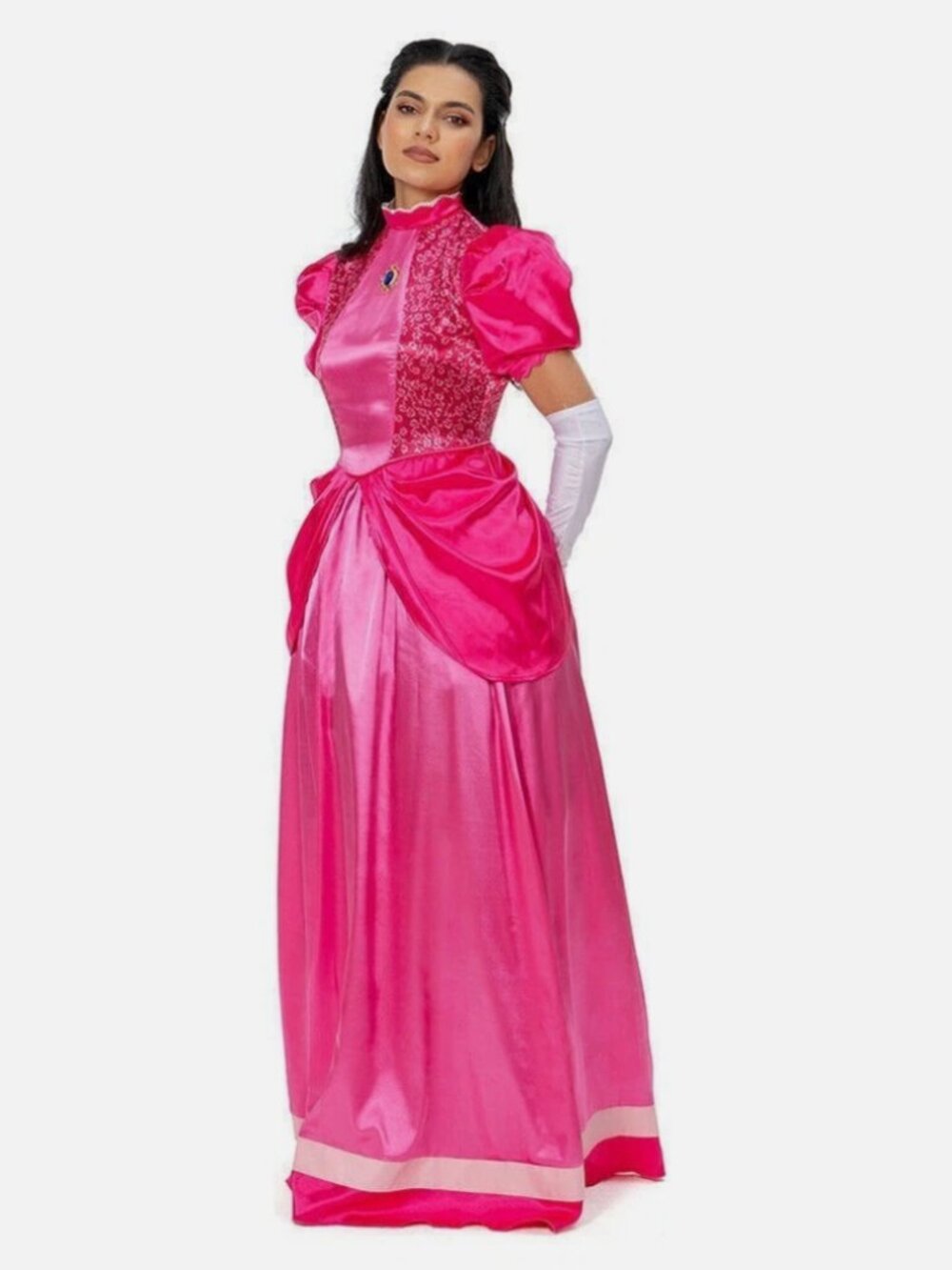 Super Mario Princess Peach Dress Accessorues Adult Small NWOT - Picture 2 of 4
